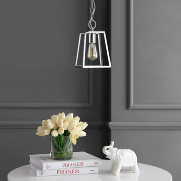 Ira 6.25" Adjustable Drop Metal LED Pendant - JONATHAN Y